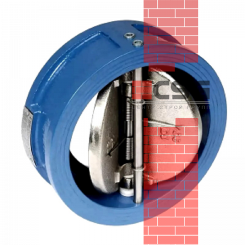 Клапан обратный чуг двухстворчатый Ду40 Ру16 межфл створки чугун, DN 50