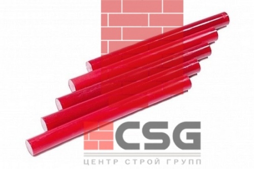 Полиуретан стержень Ф 30 мм ШОР А85 (400 мм, 0.4 кг, красный) Россия