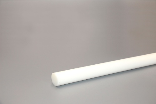 Полиацеталь стержень Ф 25 мм ПОМ-С (1000 мм, 0,8 кг) белый